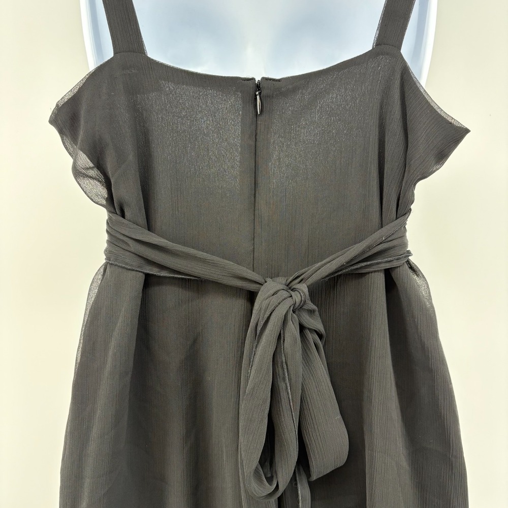 Vintage Wet Seal Y2K Babydoll Chiffon Cocktail Dress M Black Cream Coquette - Picture 6 of 11